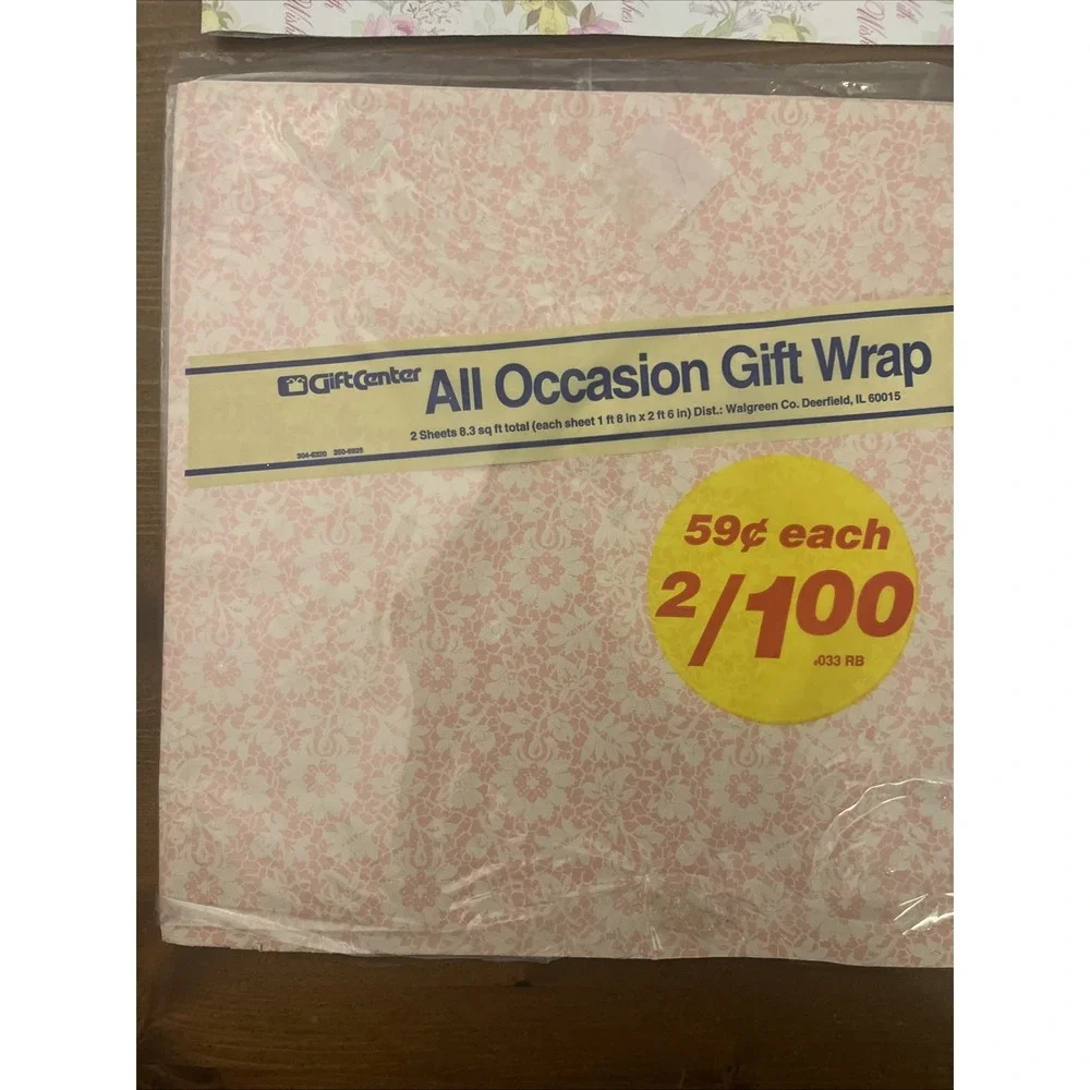 4 Patterns Vintage Gift Wrap Paper‎